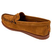 "As Is" Minnetonka® Braided Suede Boat Moccasin