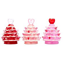 "As Is" Miss Valentine 4" Mini Trees with Gift Bags Set of 3