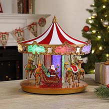 "As Is" Mr. Christmas 12" Animated Spectacularly Lit Carousel