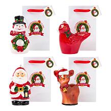 "As Is" Mr. Christmas Blow Mold Lit Christmas Character Tree Ornaments