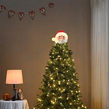 "As Is" Mr. Christmas LED Blow Mold Santa Tree Topper