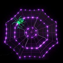 "As Is" Mr. Halloween 48" Purple/Green Animated LED Spider Web