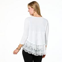 "As Is" Nina Leonard 3/4-Sleeve Sweater Knit Bolero