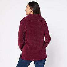 "As Is" Nina Leonard Cowl Neck Chenille Sweater Tunic