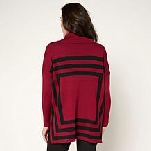 "As Is" Nina Leonard Cowl Neck Pullover Boxy Sweater