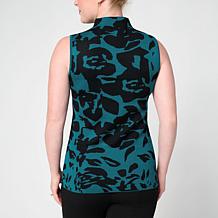 "As Is" Nina Leonard Mock Neck Sweater Tank