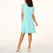 "As Is" Nina Leonard Novelty Burnout Dress