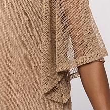 "As Is" Nina Leonard Scoop Neck Dolman Sleeve Knit Top