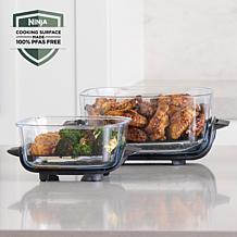 "As Is" Ninja Crispi 5-in-1 Glass Air Fryer with 3 Containers