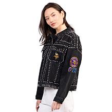 "As Is" Officially Licensed NFL Women's Denim Studded Jacket by Glll