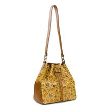 "As Is" Patricia Nash Belamy Leather Drawstring Bucket Bag
