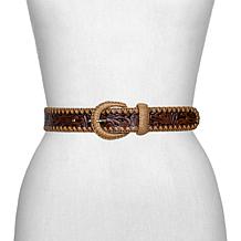 "As Is" Patricia Nash Calais Floral Design Tooled Leather Belt