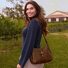 "As Is" Patricia Nash Ficarra Leather Hobo Bag with Adjustable Strap