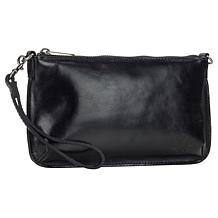 "As Is" Patricia Nash Laurina Leather Crossbody with Wristlet Strap