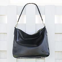 "As Is" Patricia Nash Lilia Leather Hobo Crossbody with Braided Handle