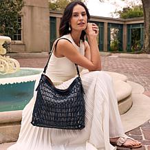 "As Is" Patricia Nash Lyana Leather Slouchy Shoulder Bag
