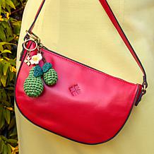 "As Is" Patricia Nash Melanie Leather Crescent Hobo Crossbody Bag