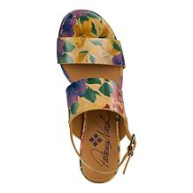 "As Is" Patricia Nash Mirella Leather Wedge Sandal