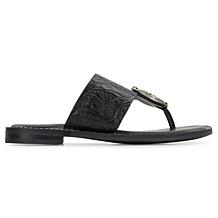"As Is" Patricia Nash Niki Leather Compass Medallion Sandal