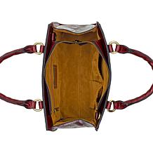 "As Is" Patricia Nash Salento Top Handle Leather Satchel with Cross...