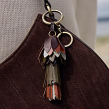 "As Is" Patricia Nash Sascha Leather Hobo Bag with Flower Tassel