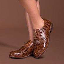"As Is" Patricia Nash Silvio Perforated Leather Oxford Shoe