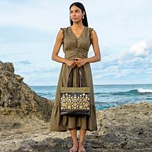 "As Is" Patricia Nash Toscano Greek Embroidery Tote