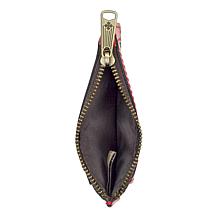 "As Is" Patricia Nash Viera Leather Card Case Lanyard