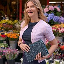 "As Is" Patricia Nash Yvette Denim Clutch Crossbody Bag