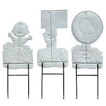 "As Is" Peanuts Set of 3 Garden Stakes