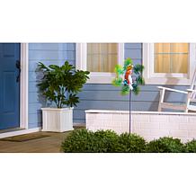 "As Is" Plow & Hearth 43" Tropical Leaves Wind Spinner
