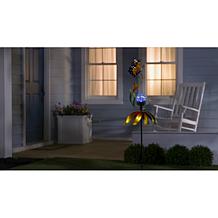 "As Is" Plow and Hearth 48" Lit Solar Wind Spinner with Crackle Ball