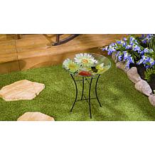 "As Is" Plow and Hearth Glass Bird Bath