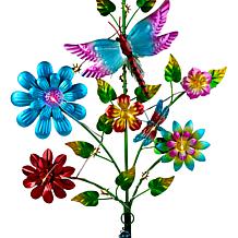 "As Is" Plow and Hearth Solar Metal 4-in-1 Wreath Garden Decor