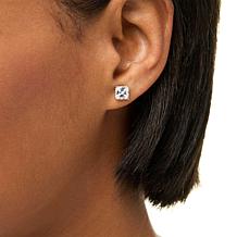 "As Is" Radiance by Absolute™ 3-Stone Pendant & Solitaire Earrings Set