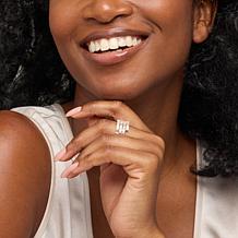 "As Is" Radiance by Absolute™ 3.98ctw Emerald Cut 4-Row Ring