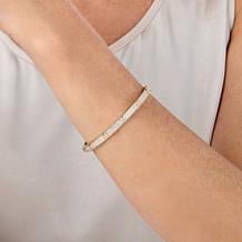 "As Is" Radiance by Absolute™ 6.29ctw Three-Row Pavé Hinged Bracelet