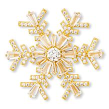 "As Is" Radiance by Absolute™ 7.88ctw Snowflake Pin/Pendant with Chain