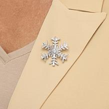 "As Is" Radiance by Absolute™ 7.88ctw Snowflake Pin/Pendant with Chain
