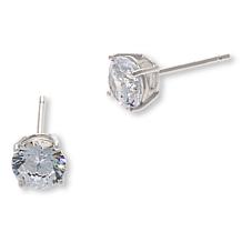 "As Is" Radiance by Absolute™ Round Tennis Necklace & Stud Earrings