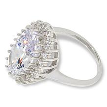"As Is" Radiance by Absolute™ Simulated Diamond Oval Halo Ring
