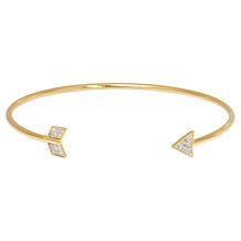 "As Is" Rarities 1/6ctw Diamond Arrow Cuff Bracelet