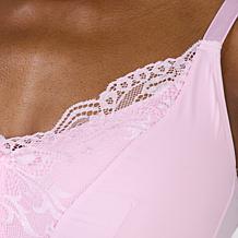 "As Is" Rhonda Shear 2-pack Molded Cup Lace Bra with Invisible Edge