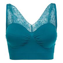 "As Is" Rhonda Shear 2-pack Seamless "Ahh" Bra with Mesh Lace Detail