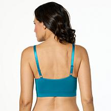 "As Is" Rhonda Shear 2-pack Seamless "Ahh" Bra with Mesh Lace Detail