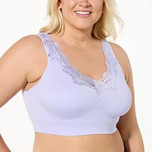 "As Is" Rhonda Shear 2-pack Seamless Bra with Lace Inset