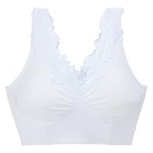 "As Is" Rhonda Shear 2-pack Seamless Bra with Lace Inset