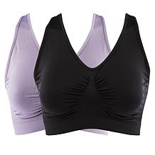 "As Is" Rhonda Shear 2-pack Seamless Racerback Ahh Bra