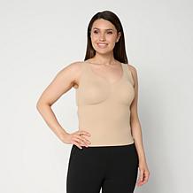 "As Is" Rhonda Shear Butterknit Tank with Lace Inset and Removable ...
