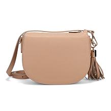 "As Is" Ron White Amara Leather Crossbody Saddle Bag